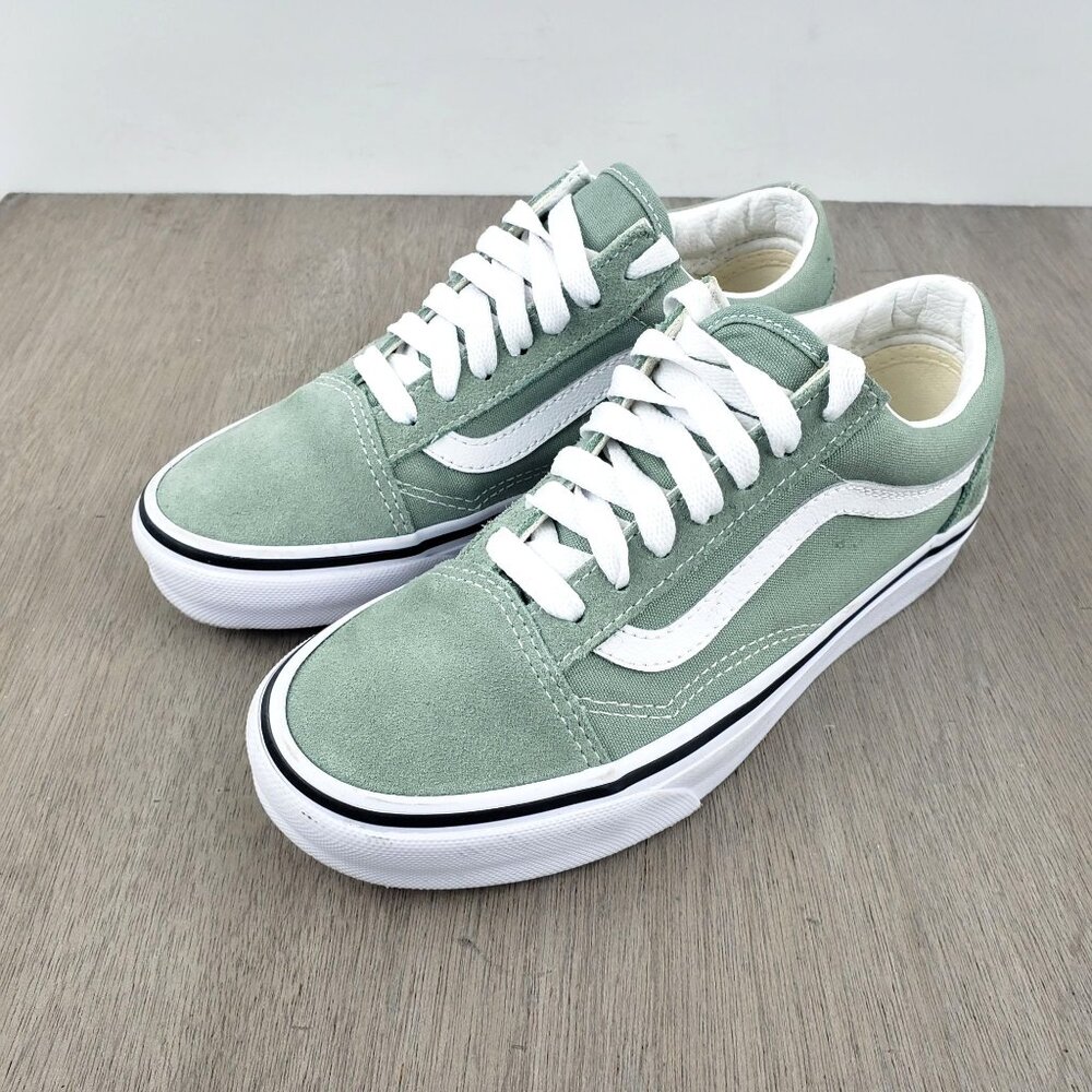 Vans Old Skool Color Theory Iceberg Green Sneakers Skate Shoes Women's Size 5